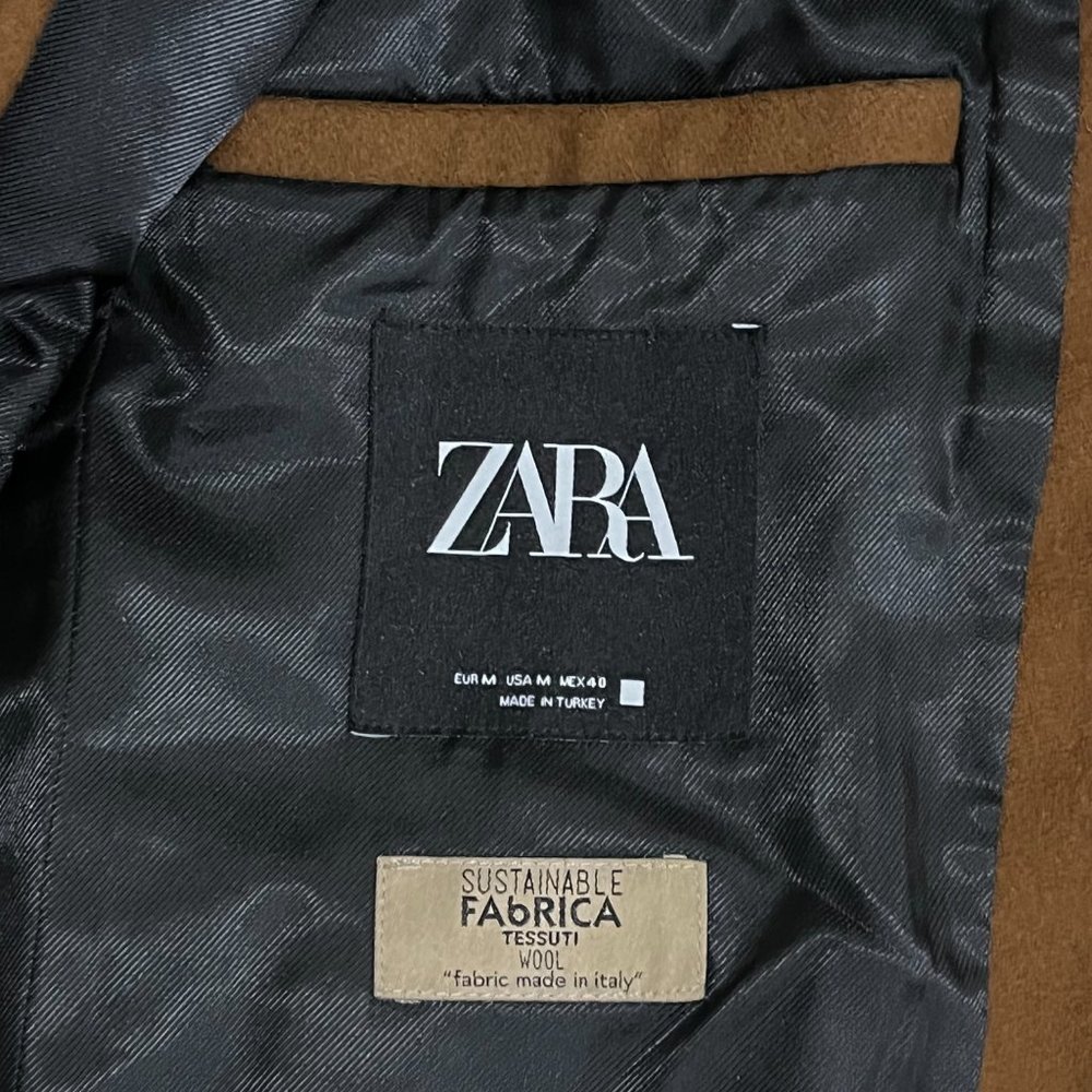 Zara Italian Wool blend Coat Size M Blogger Favorite - Picture 7 of 9